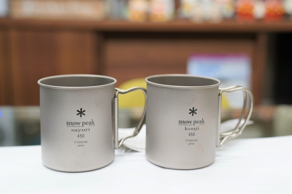スノーピークのチタンカップにレーザーマーキングで名前を印字する依頼