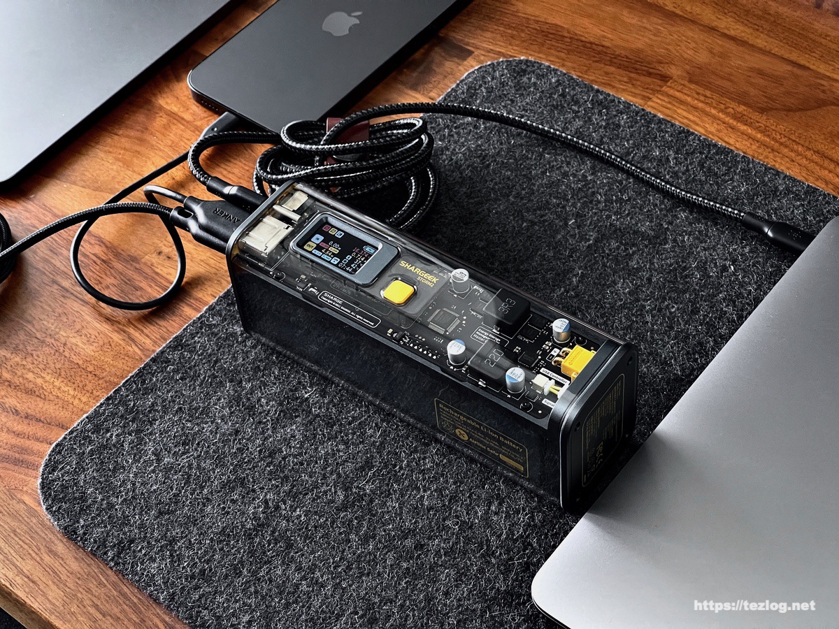 SHARGE STORM2 Power Bank レビュー。スケルトンデザインがかっこいい