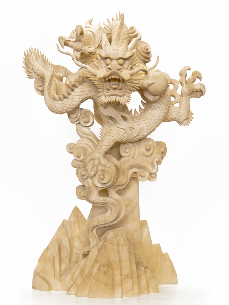 龍｜木彫像ki-1399（zo-16） | 津山銘木有馬店
