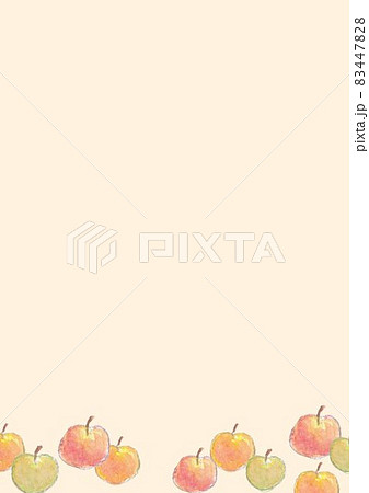 カラフルなりんごが並ぶフレームのイラスト素材 [83447828] - PIXTA