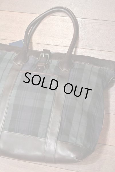 ポロラルフローレン ブラックウォッチ柄ワックスドコットン×レザー