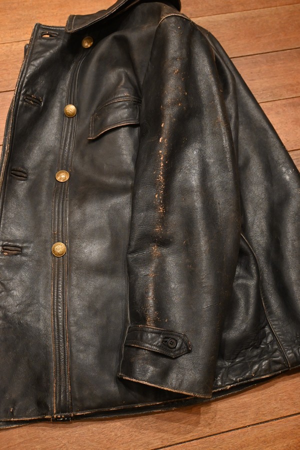 50s VTG/USED FRENCH VINTAGE LEATHER JACKET レザージャケット