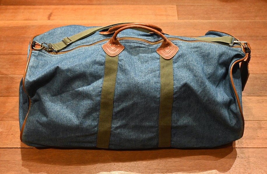 80-90s VTG/USED L.L BEAN デニム+レザー 大きいボストンバッグ