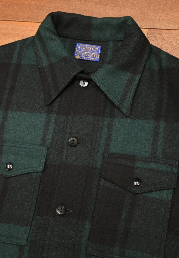 70s Pendleton ペンドルトン ウールジャケット(Green×Black/L)美中古