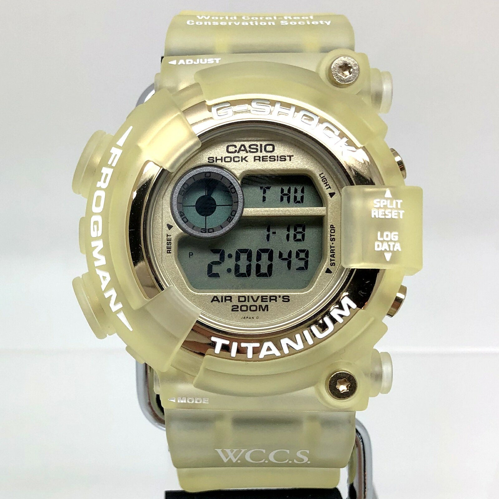 Casio Watch G-Shock Frogman WCCS Quartz Digital DW-8201WC-9T Used