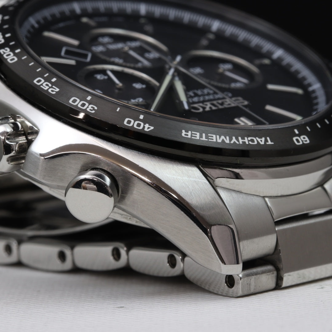 Seiko Watch Selection Chronograph Solar SBPY167 V175-0FA0 w/box