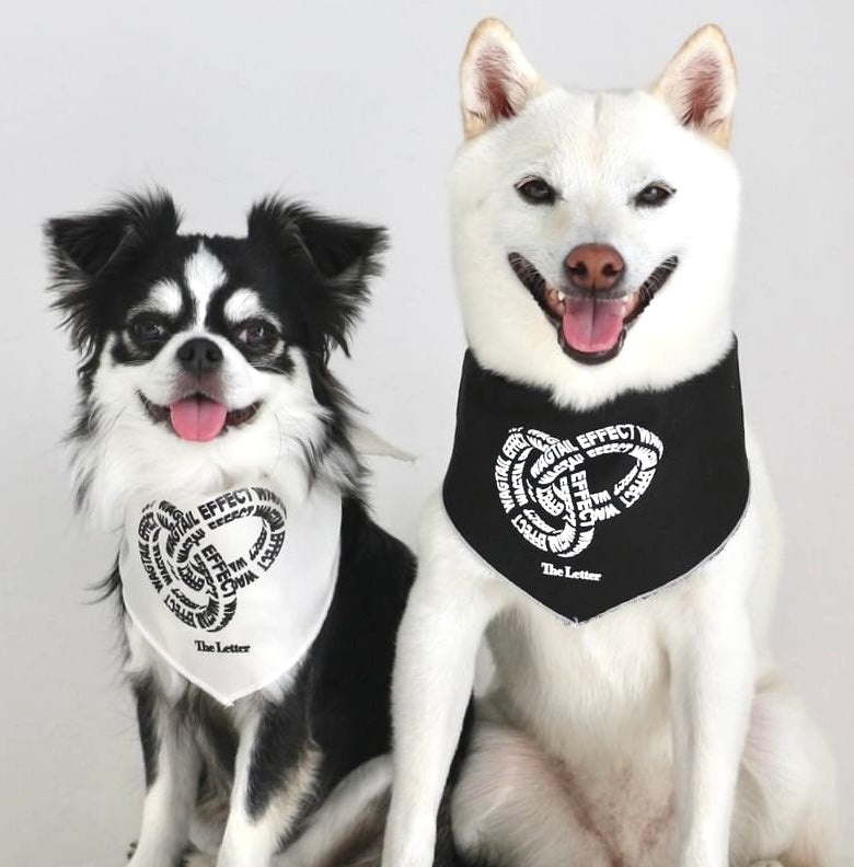 保護活動支援“WAGTAIL EFFECT”ペットバンダナ（グリーン、マスタード）