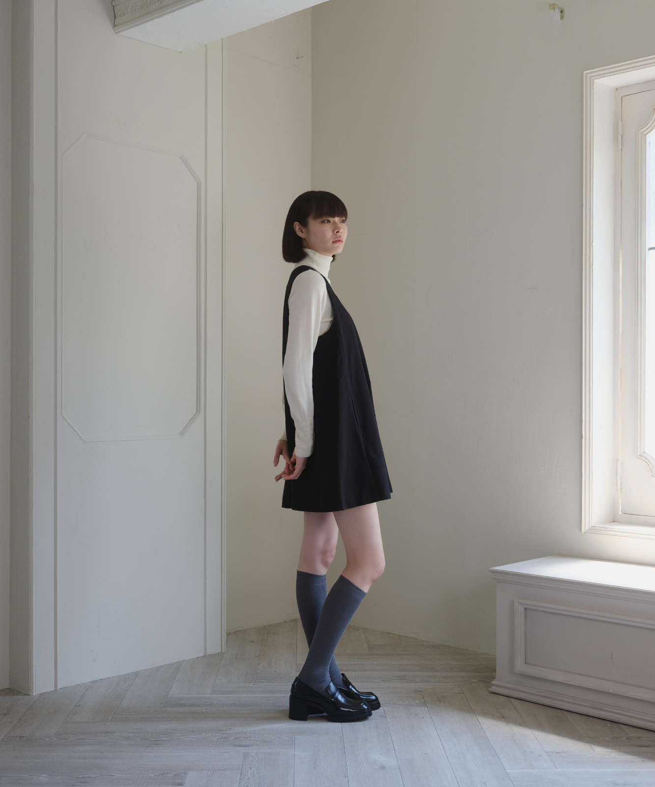 ≪通常販売≫square neck mini jumper skirt （スクエアネックミニ