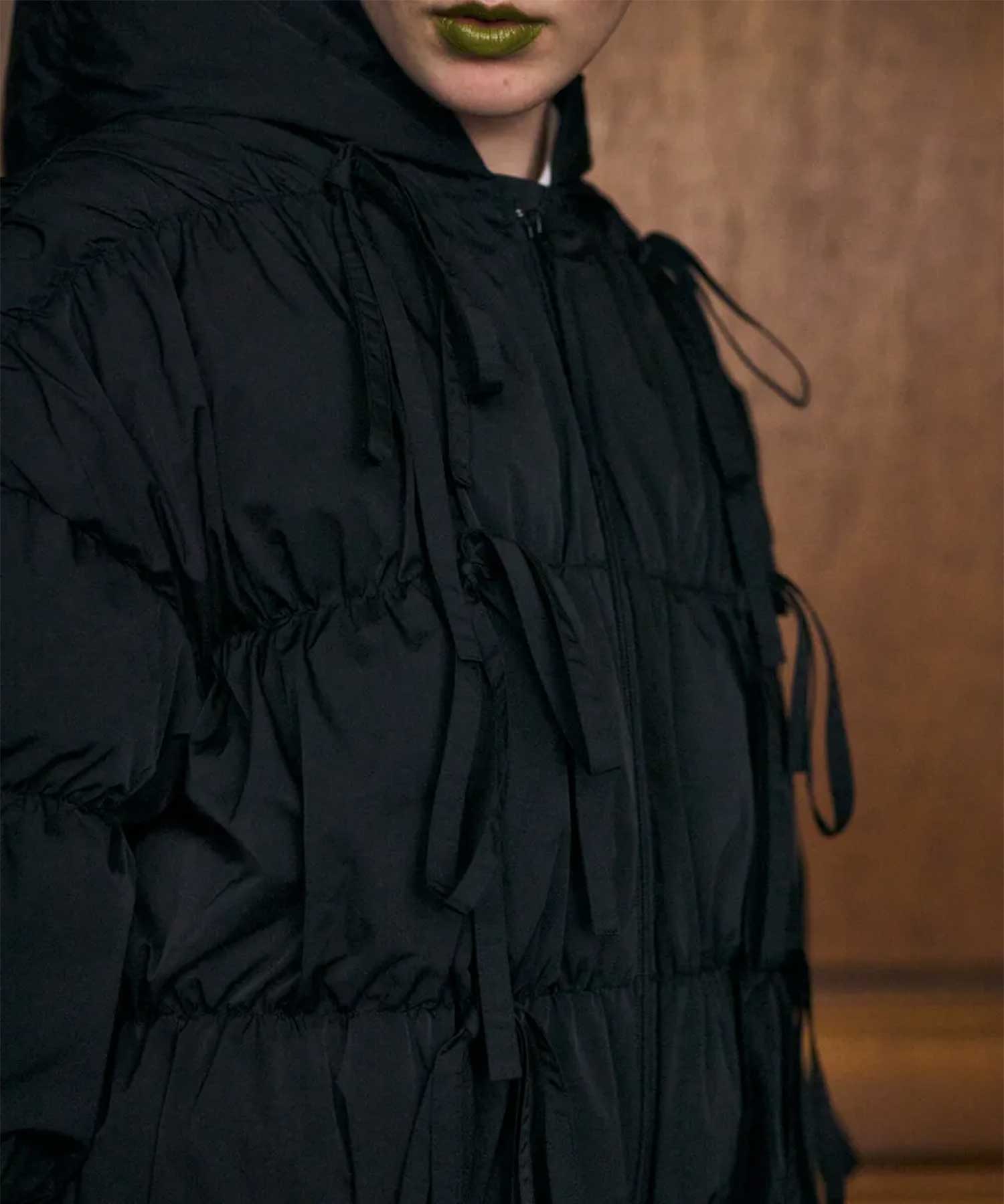 RIBBON DOWN-JAKET(36 BLACK): ENFOLD: WOMENS｜THE TOKYO ONLINE STORE