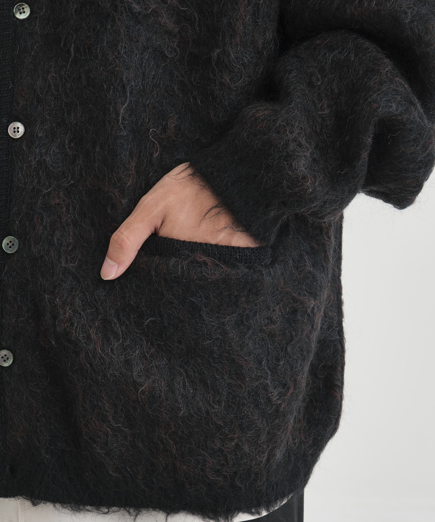 3COLOR JACQUARD MOHAIR CARDIGAN ｜ YOKE