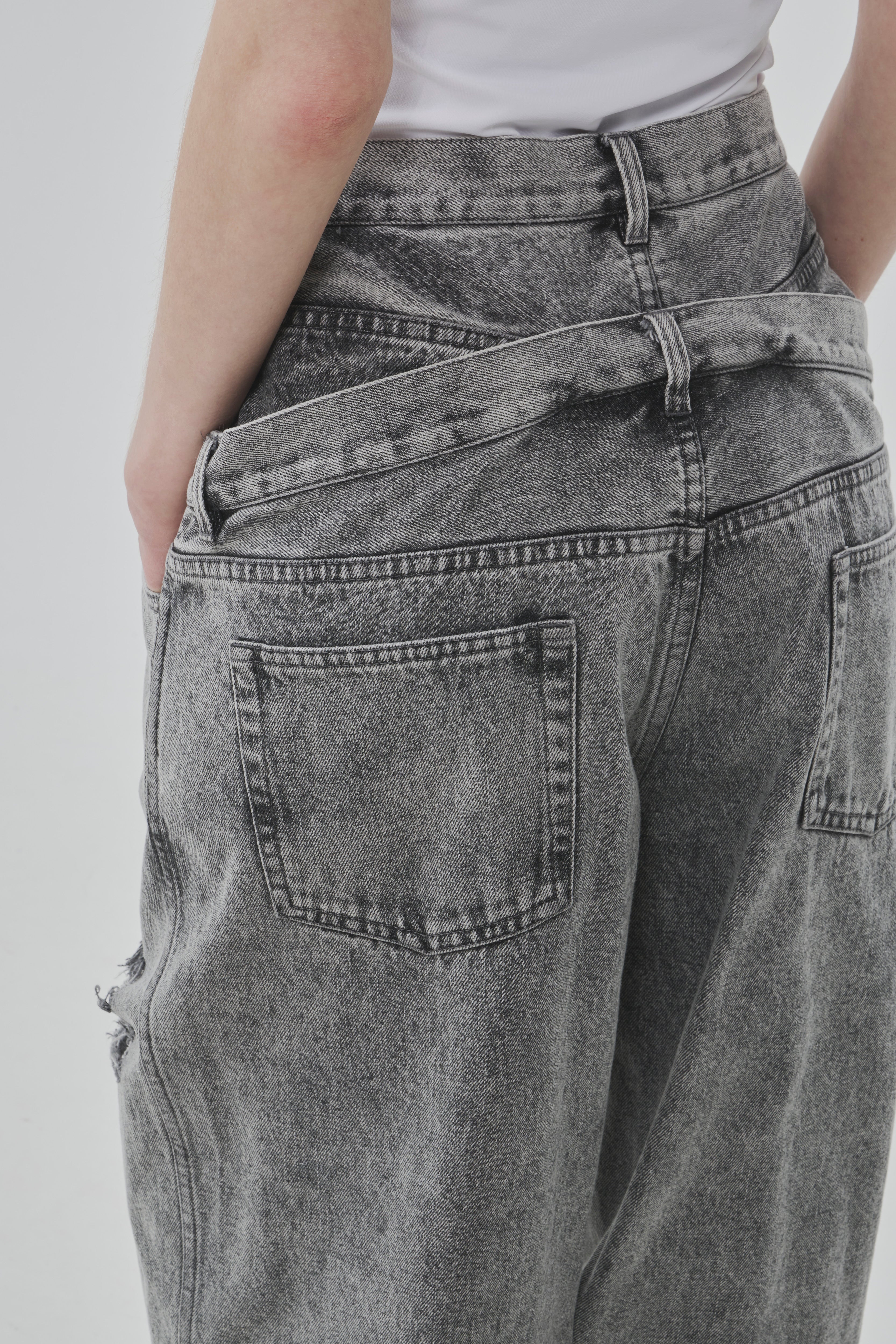 Lexington Double Belt Denim Pants – THE TOÉ