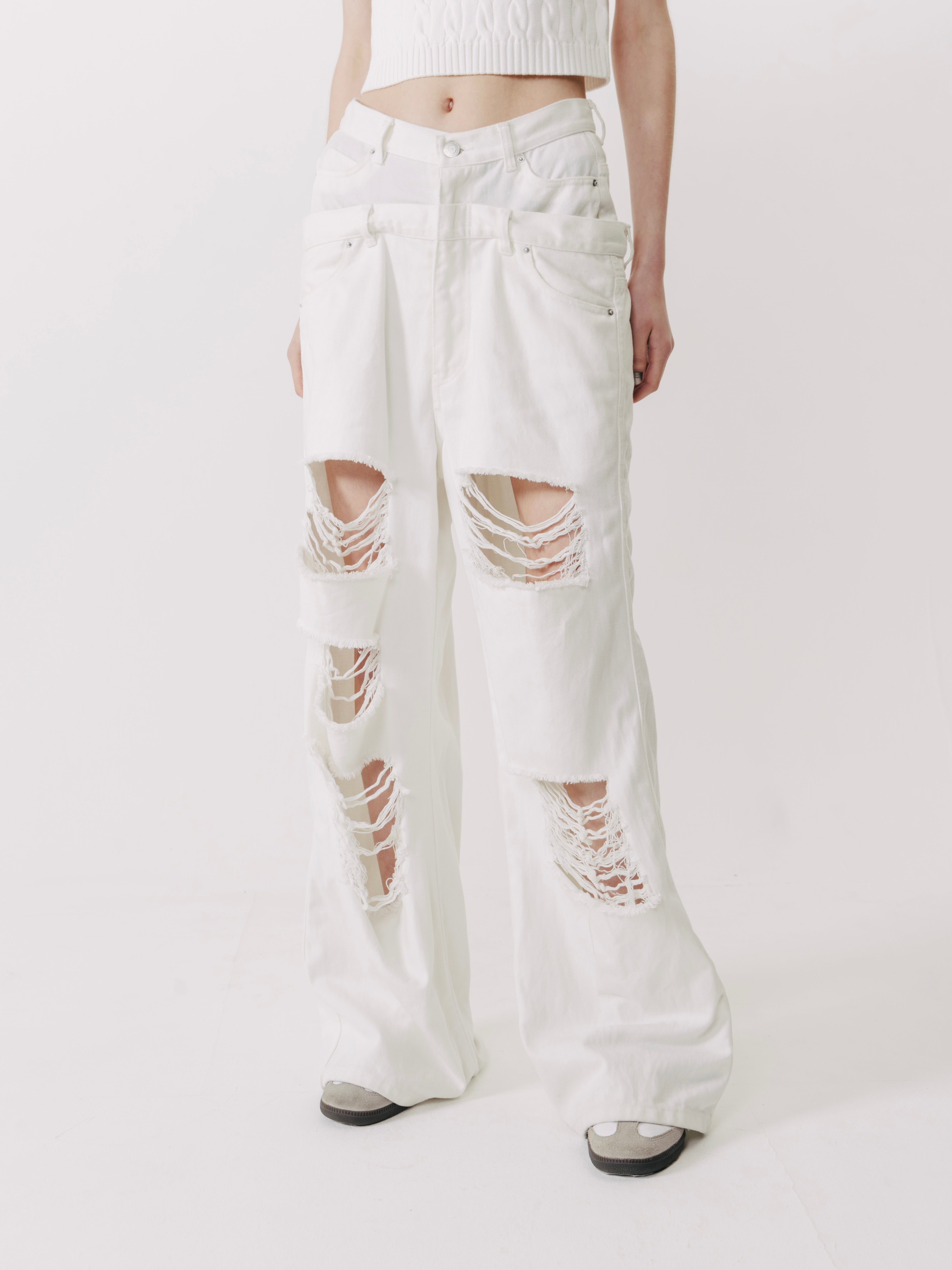 Lexington Double Belt Denim Pants – THE TOÉ