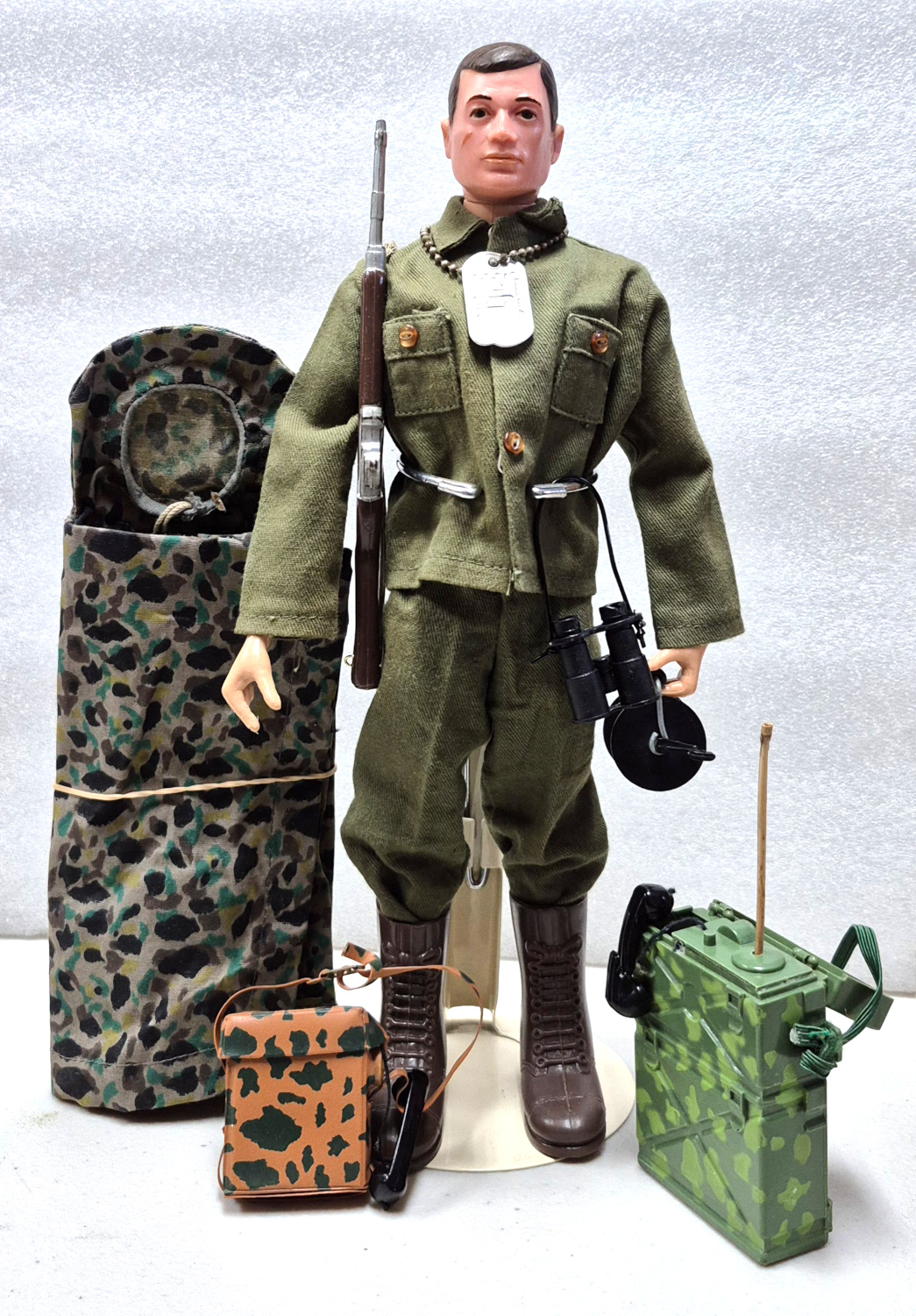 1964 Hasbro 12″ G.I. Joe Black Hair Action Marine with