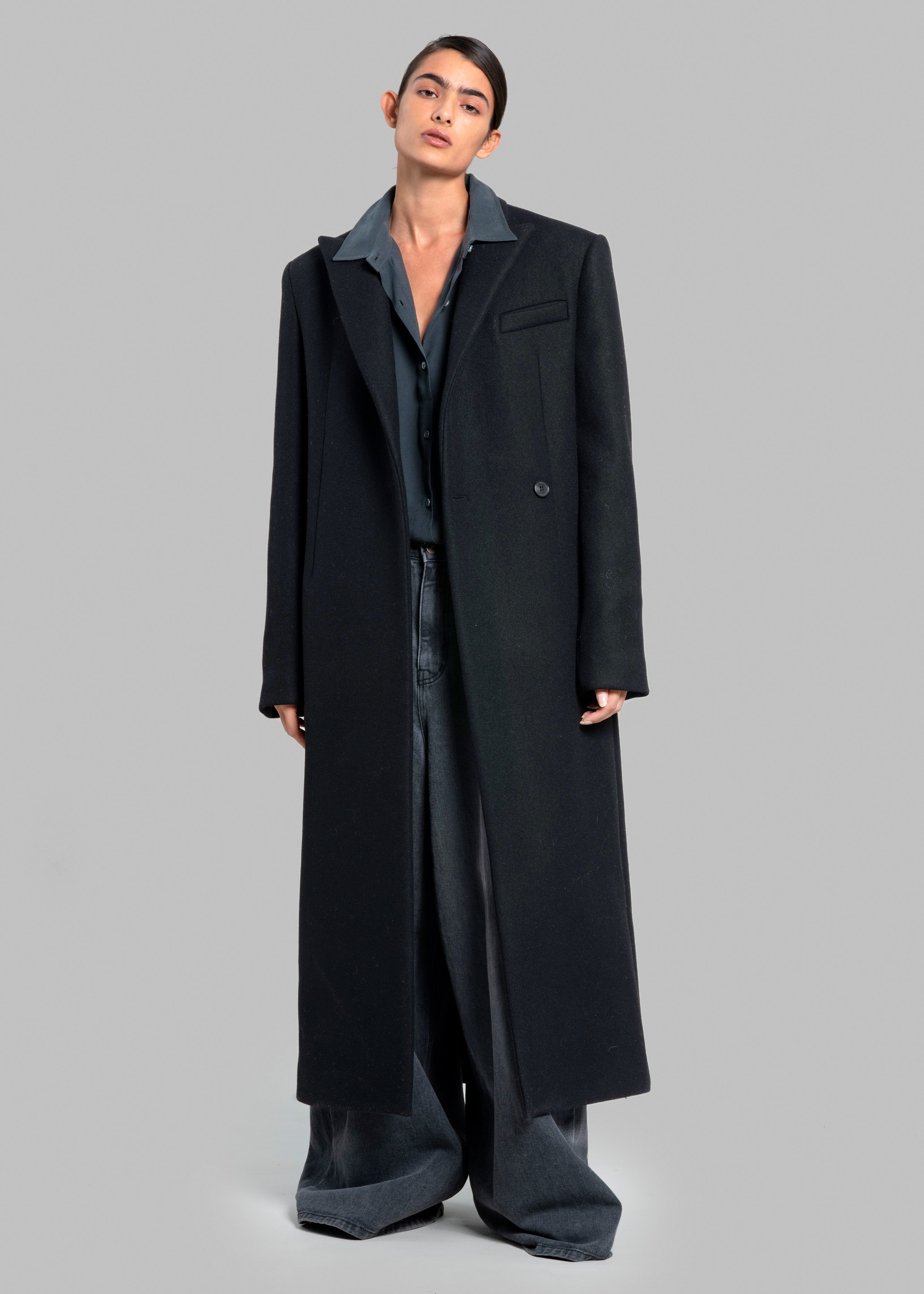 Melva Long Coat - Black – The Frankie Shop