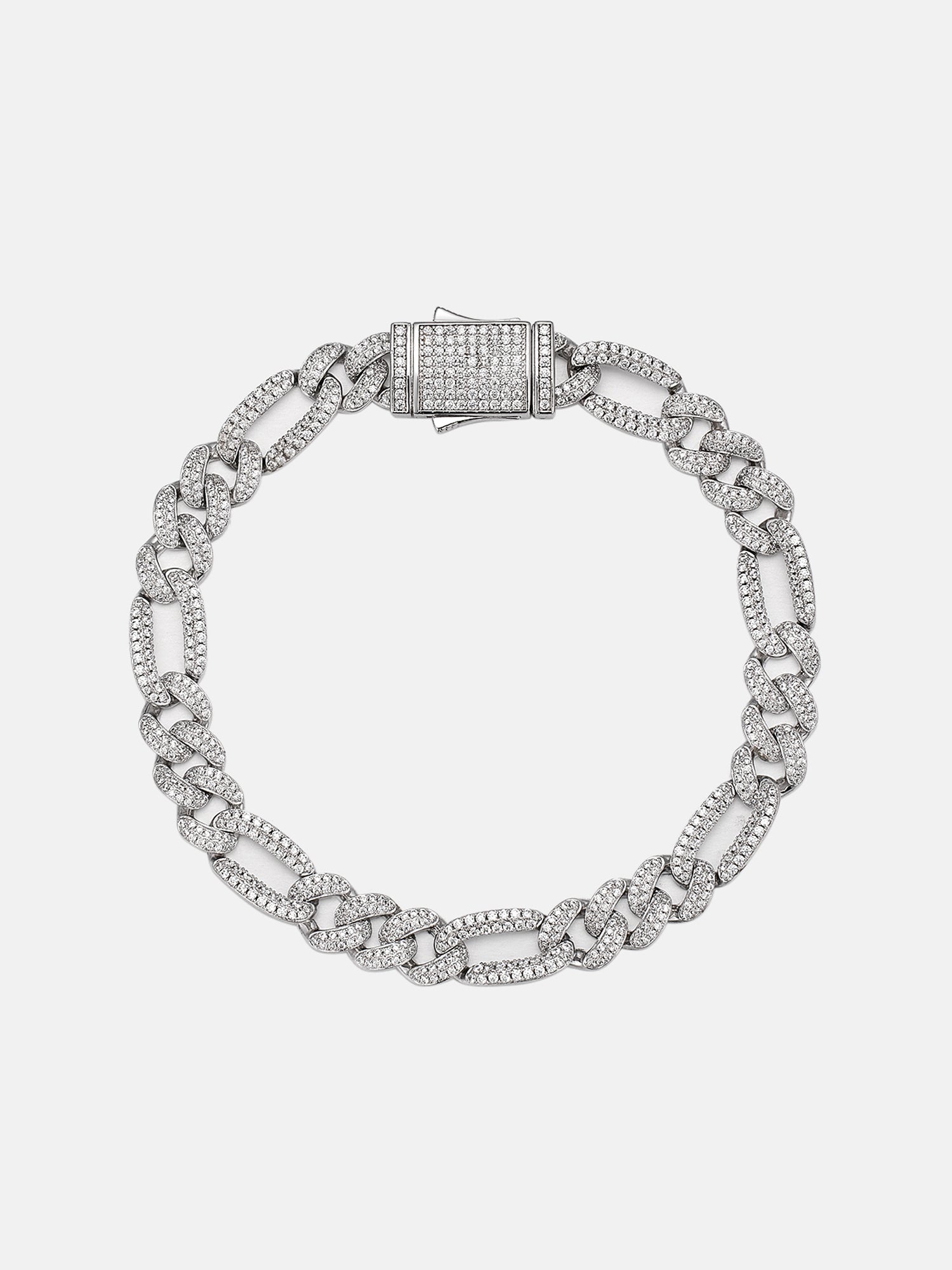 8MM S925 Moissanite Figaro Chain/Bracelet - iCEGIANT Jewelry