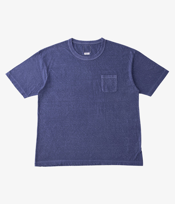 visvim/JUMBO TEE S/S (UNEVEN DYE) (NAVY)