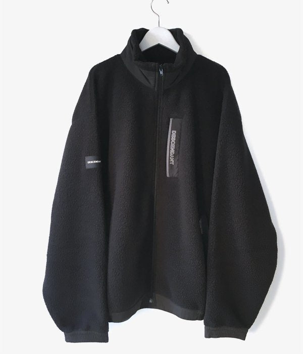 DESCENDANT/BOMBAY FLEECE ZIP CARDIGAN (BLACK)