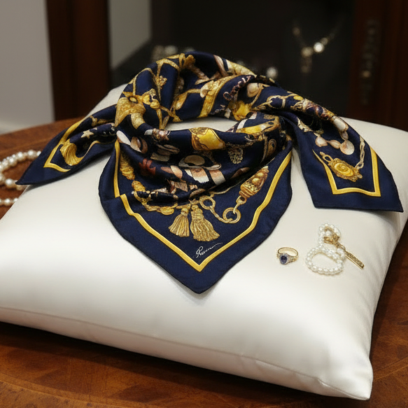 C.1998 HERMES Silk Scarf / エルメス・シルクスカーフ(Copeaux