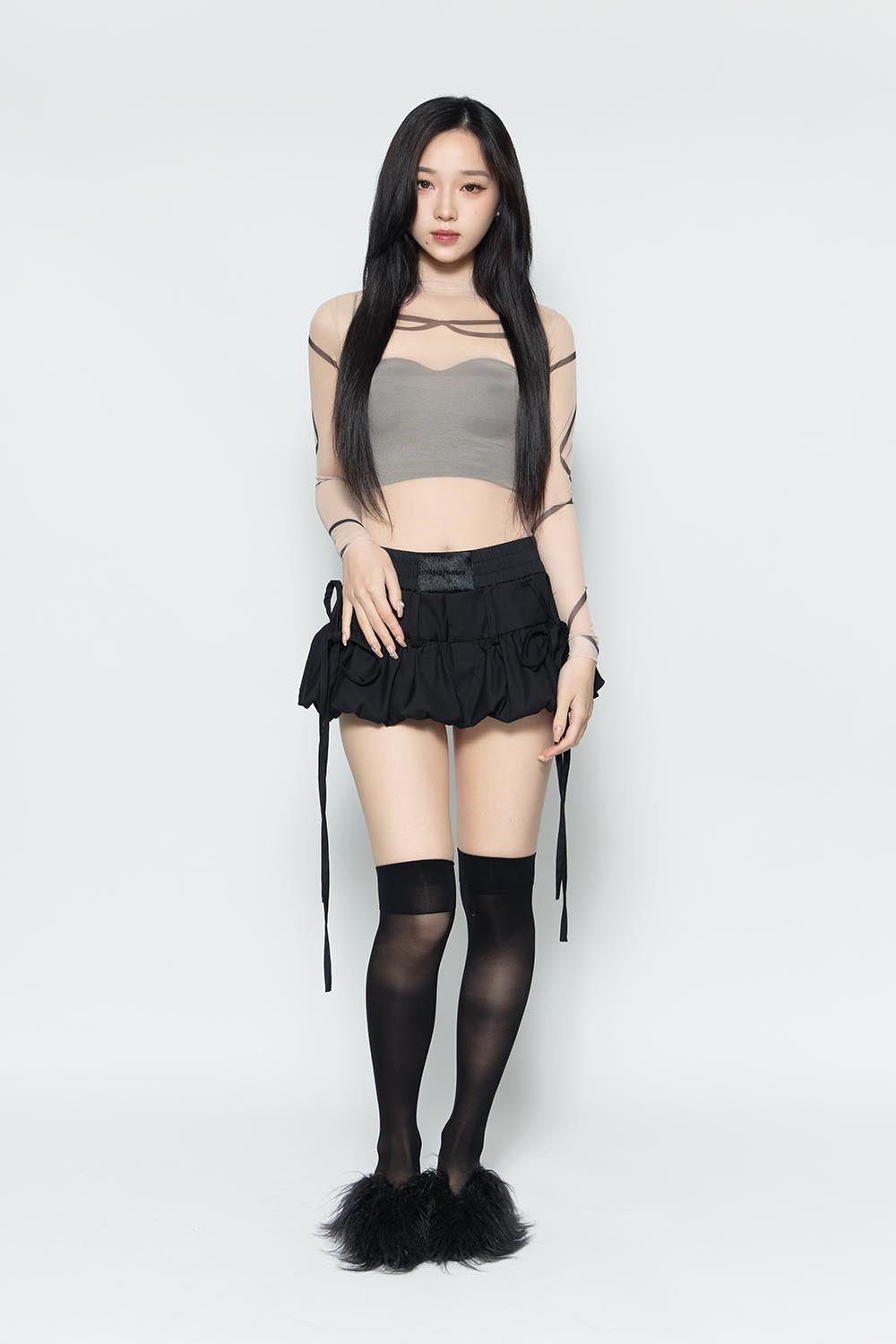 THEREDTHREAD / ザレッドスレッド】S layered balloon skirt