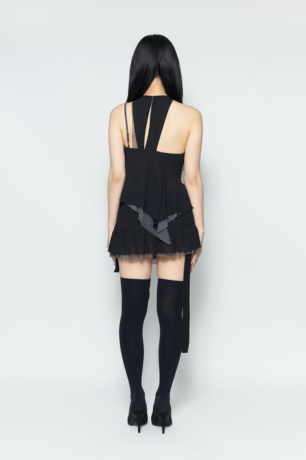 THEREDTHREAD / ザレッドスレッド】S flow frill skirt