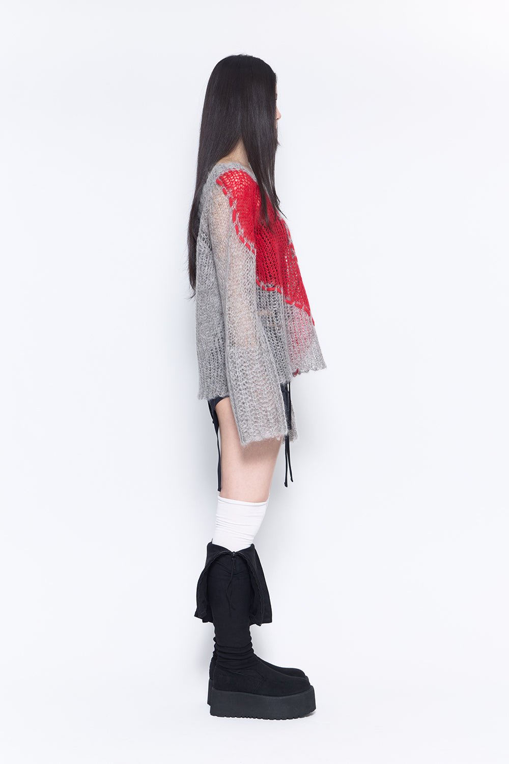 THEREDTHREAD / ザレッドスレッド】S garter bare shorts set