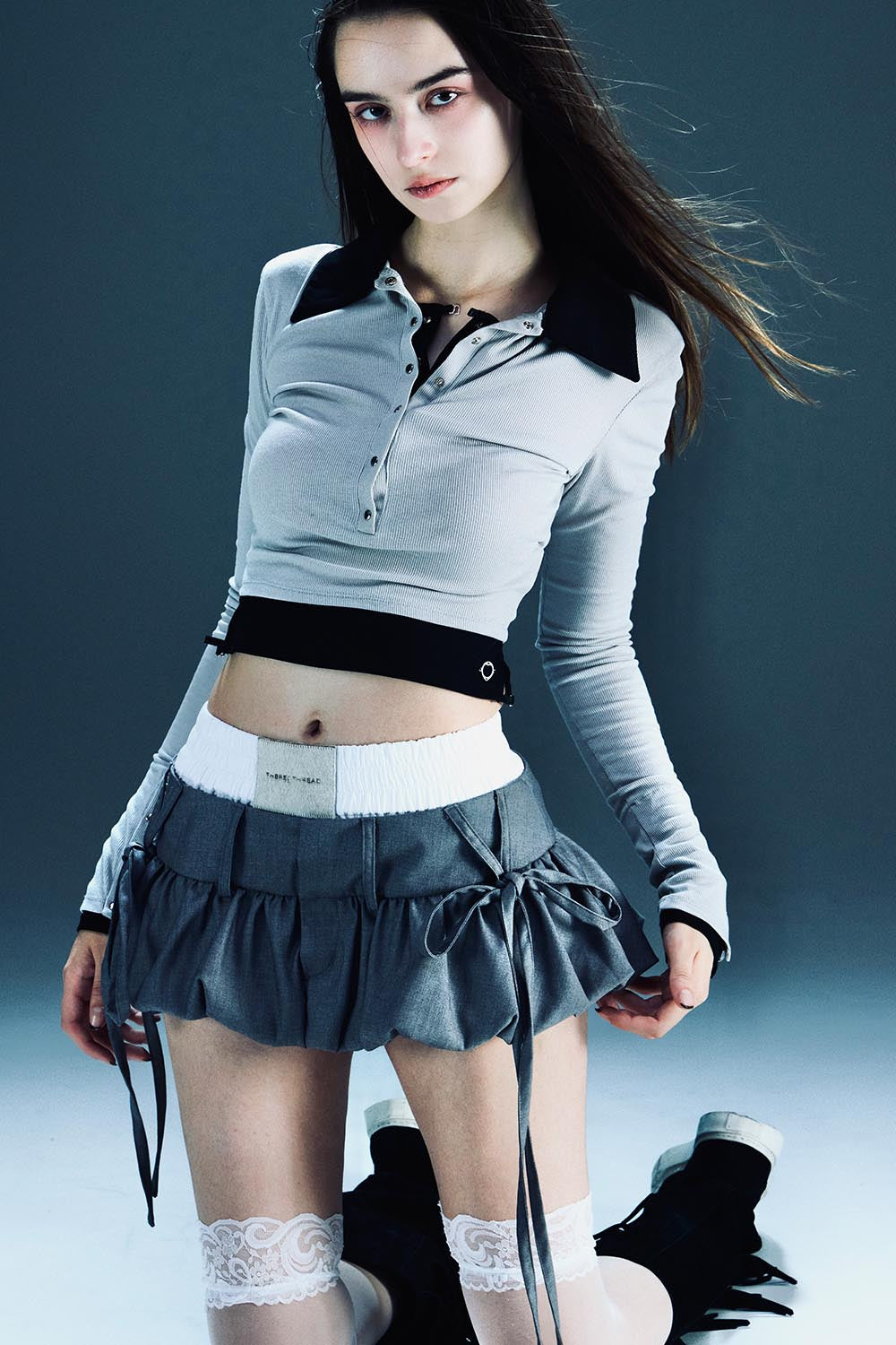 THEREDTHREAD / ザレッドスレッド】S layered balloon skirt