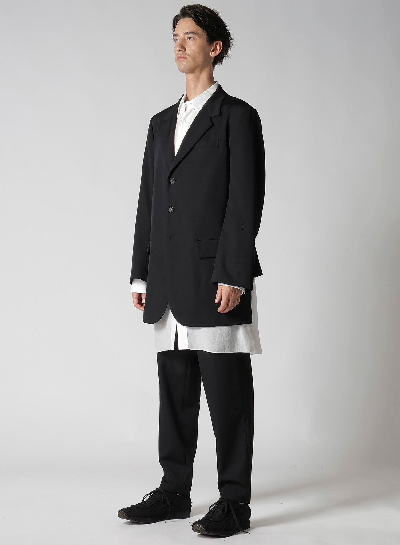 WOOL GABARDINE BACK OPENING JACKET – THE SHOP YOHJI YAMAMOTO