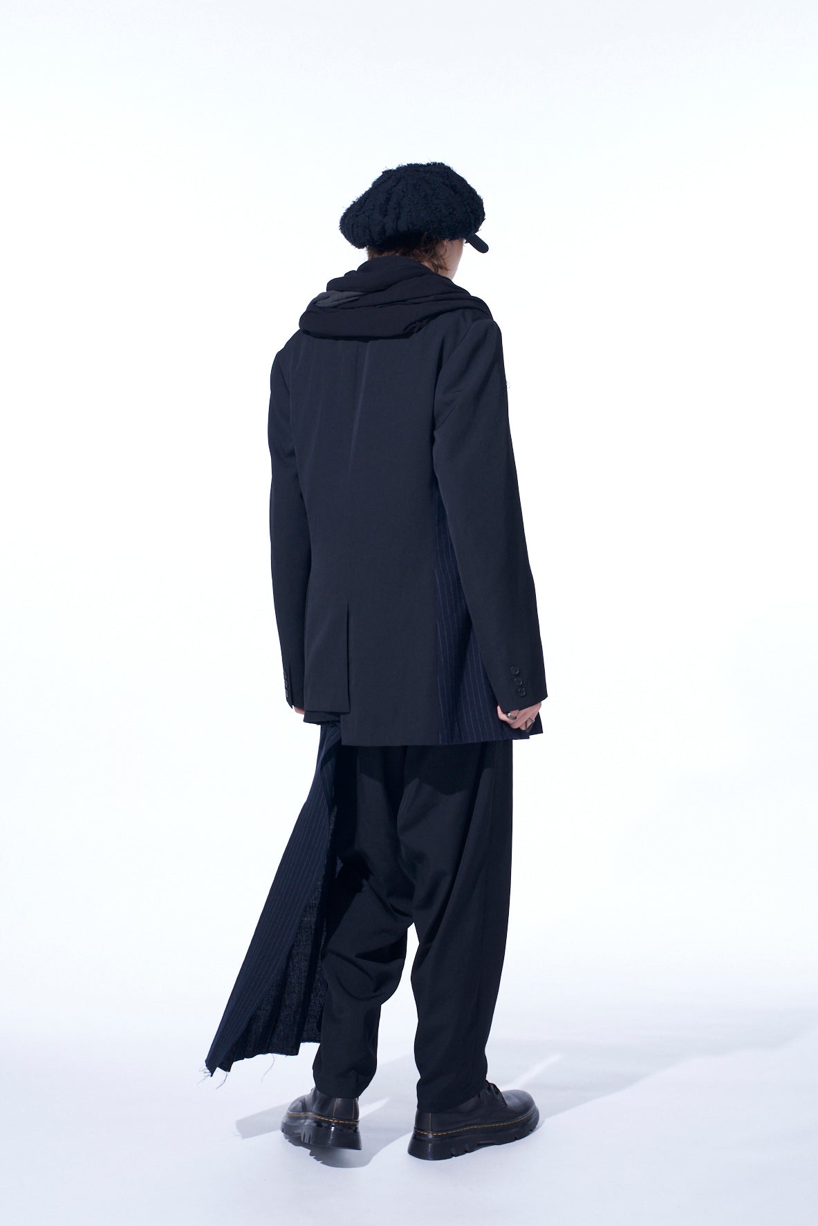 WASHER WOOL GABARDINE PLEATED WRAP PANTS – THE SHOP YOHJI YAMAMOTO