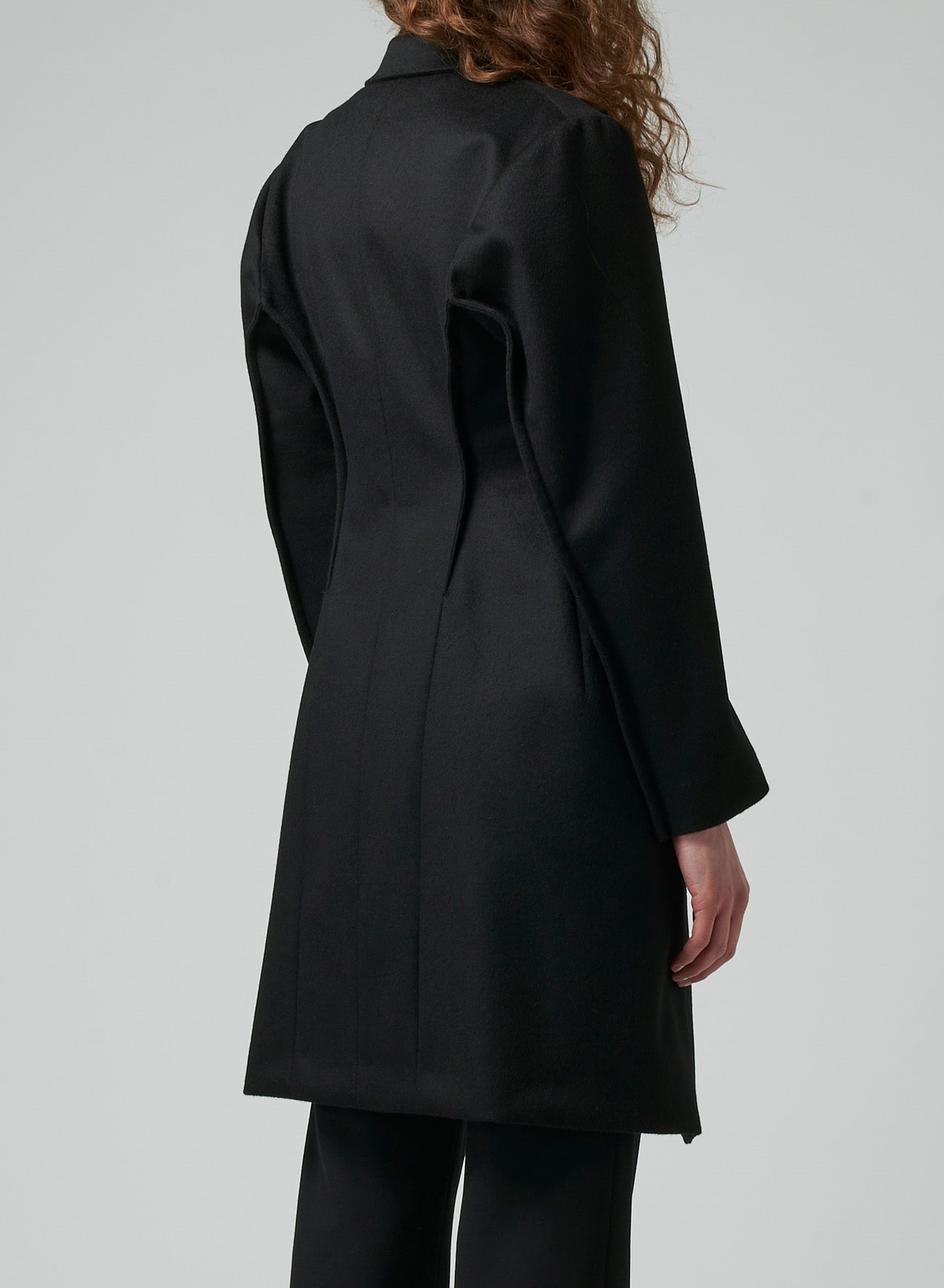 W/CA BEAVER PEAKED LAPEL SINGLE B JACKET(XS Black): Vintage