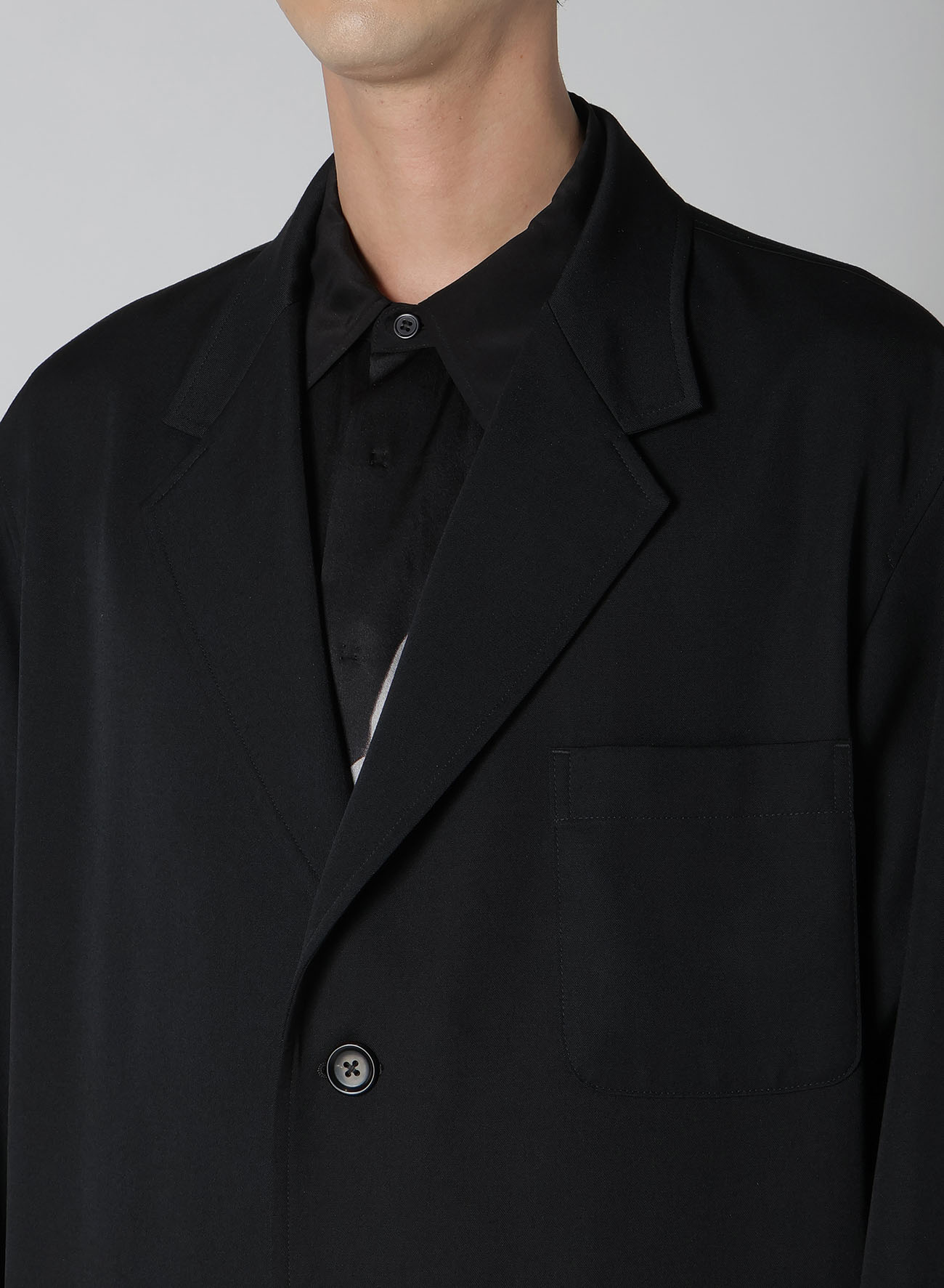 WOOL GABARDINE BLOUSON TAILORED JACKET(S BLACK): Soldes｜THE SHOP