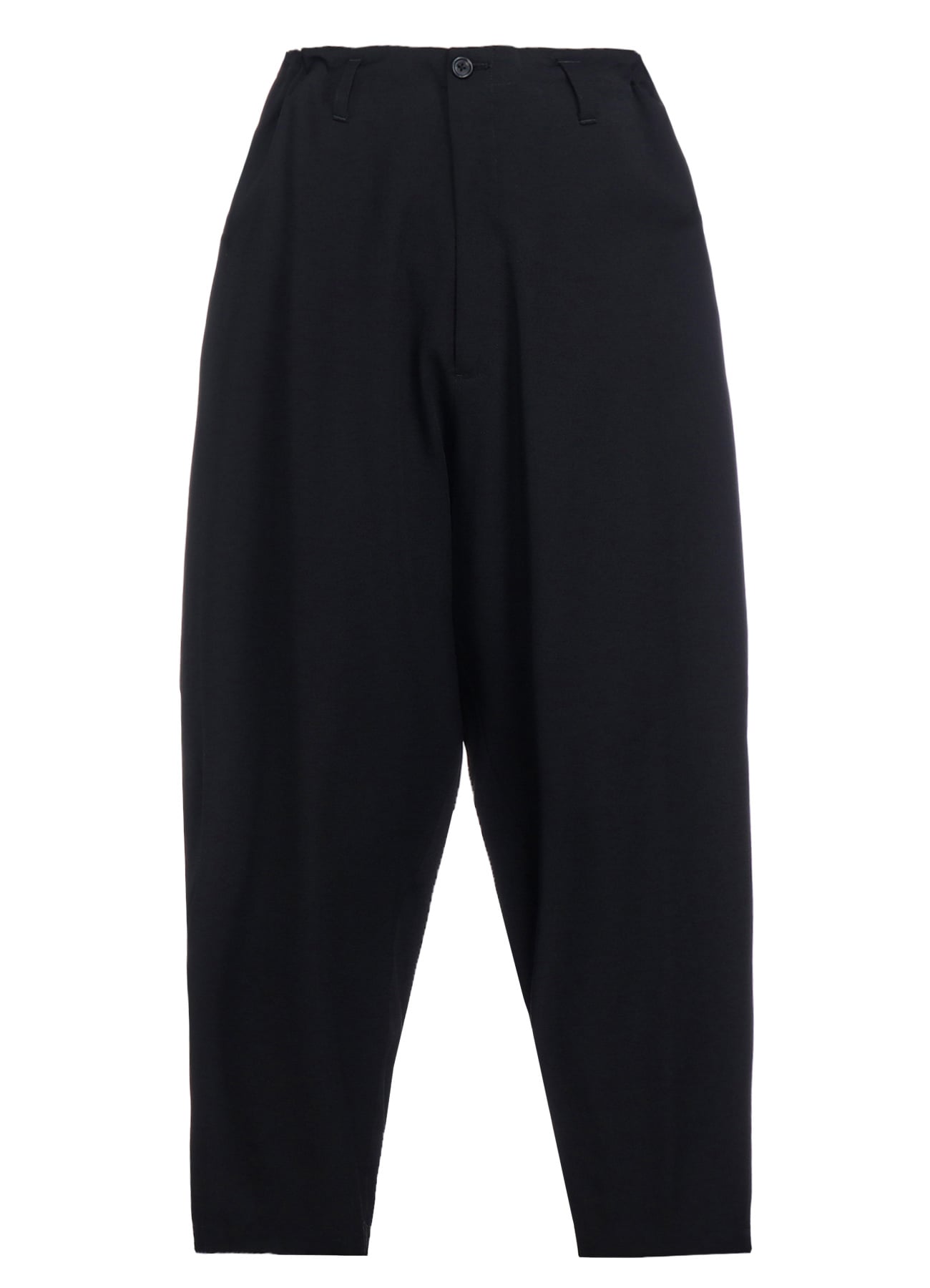 WOOL GABARDINE SIDE TUCK PANTS(S BLACK): Soldes｜THE SHOP YOHJI