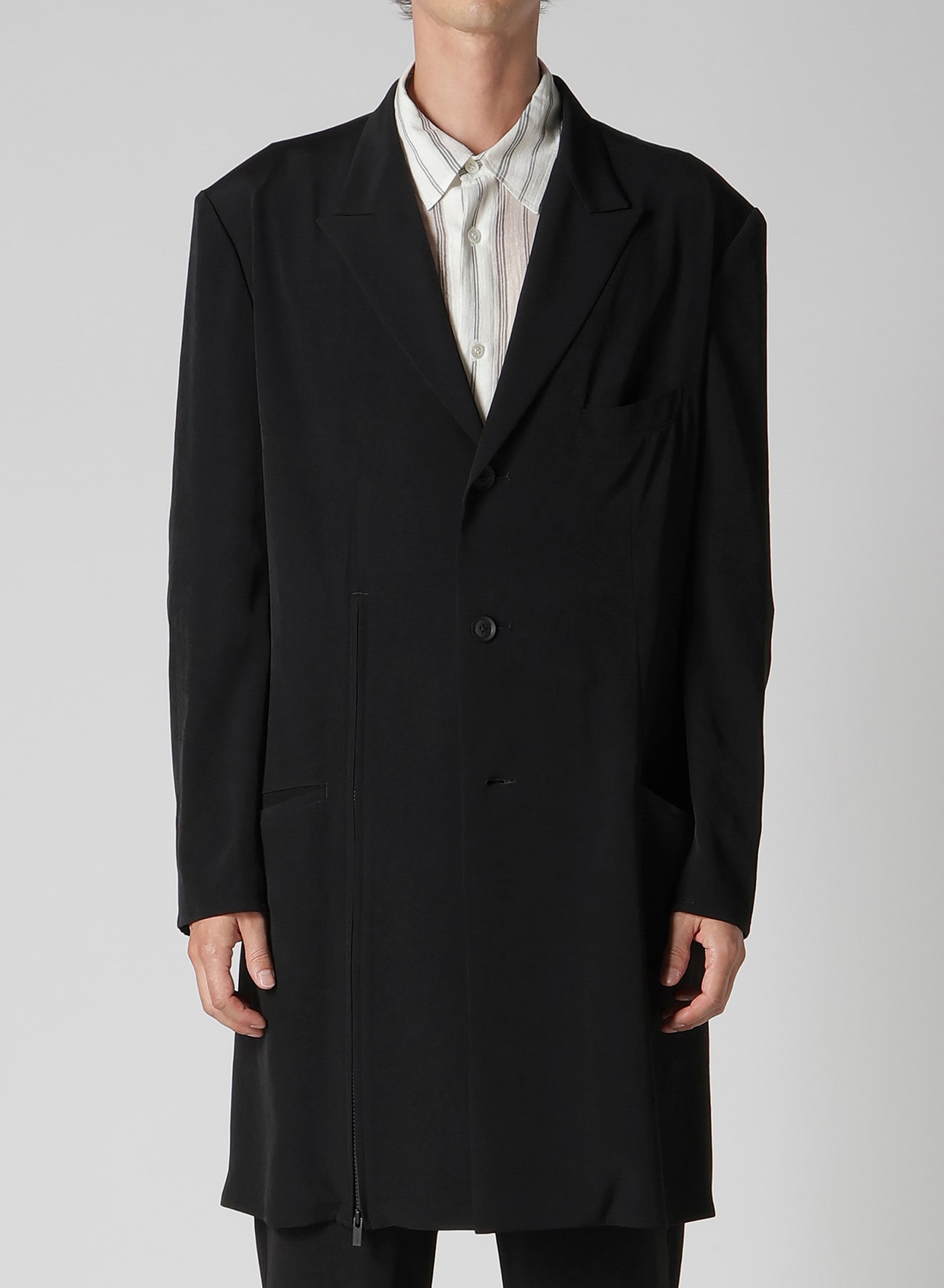 TA TUXEDO PEAKED LAPEL ZIP OPENED JACKET(S Black): Yohji Yamamoto