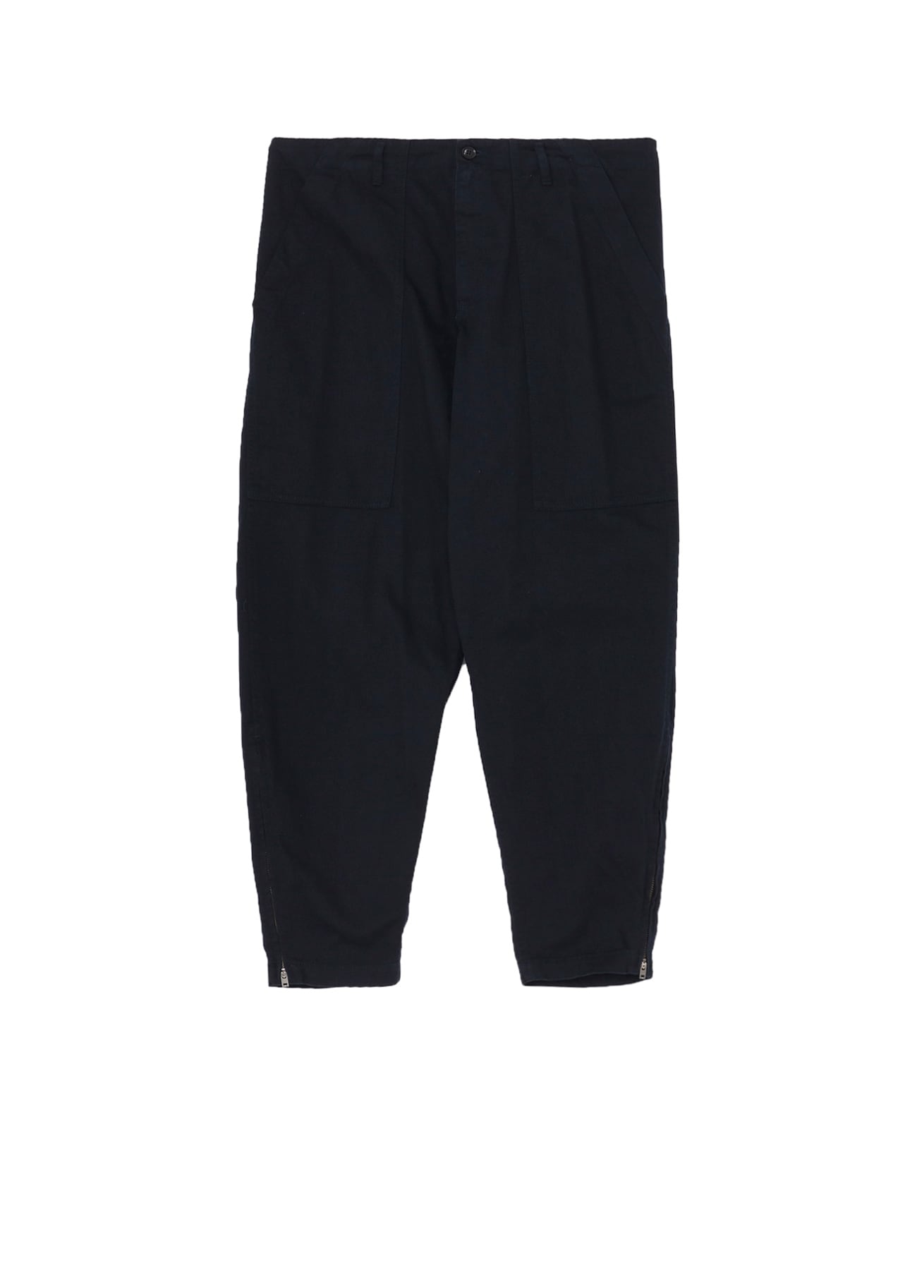 BLACK SCANDAL KATSURAGI HEM ZIP PAINTER PANTS(S Black): Yohji