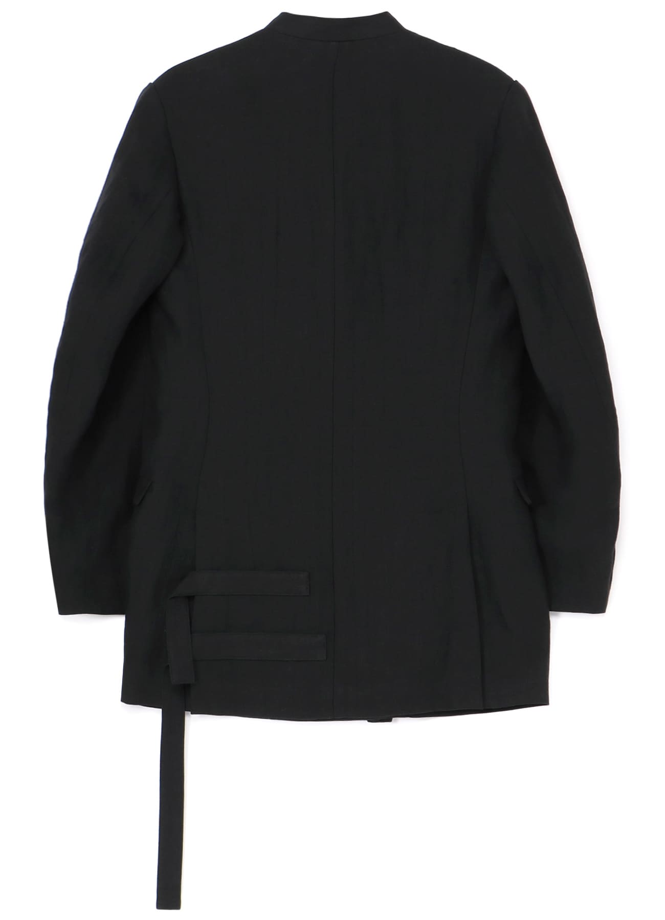 TWILL STAND COLLAR BELTED W JACKET(S Black): Vintage｜Special