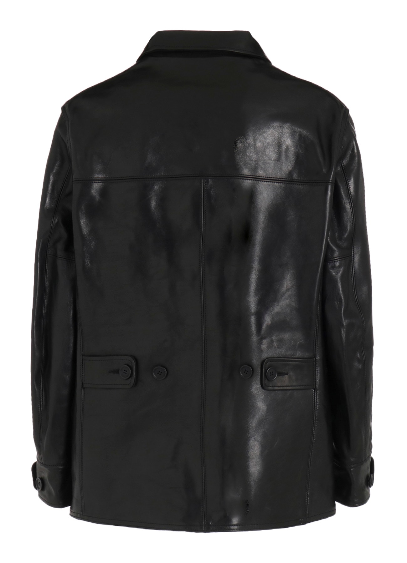Y's for men × MASSES】HORSE LEATHER CAR COAT(S Black): Y's for men