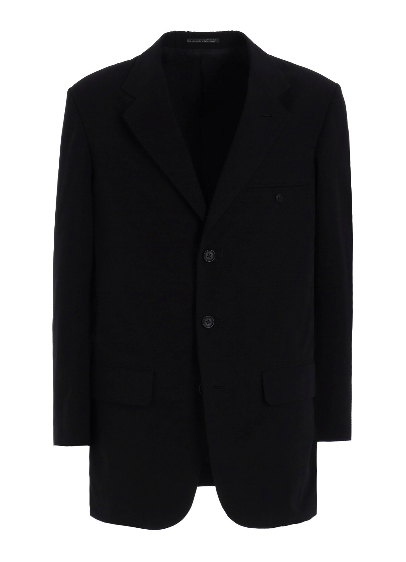 RIGHT DOUBLE RIMMED POCKET JACKET WITH COTTON LINEN UNEVEN YARN