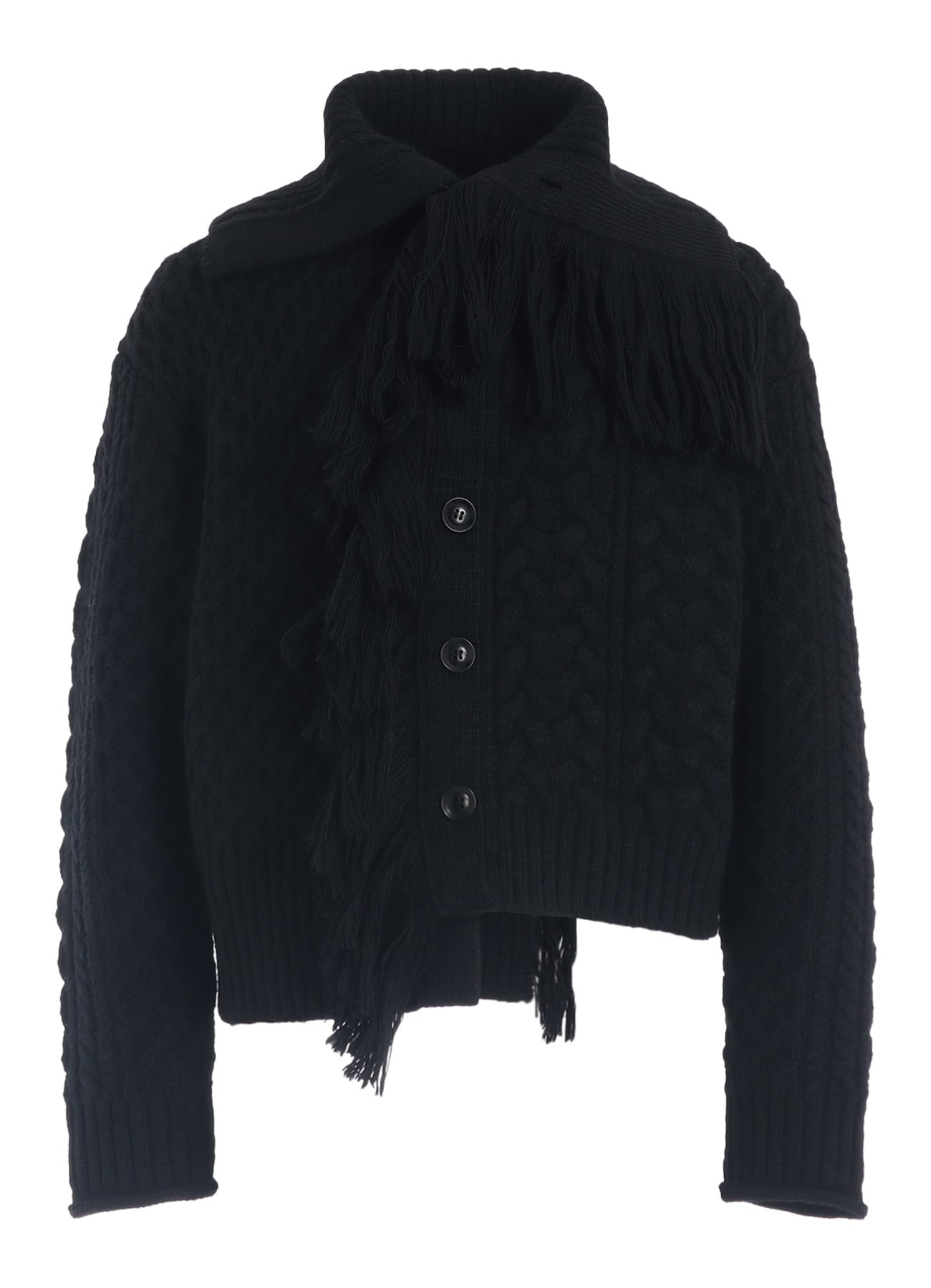CABLE/FRINGE CARDIGAN(S Black): Vintage｜Special Price｜THE SHOP