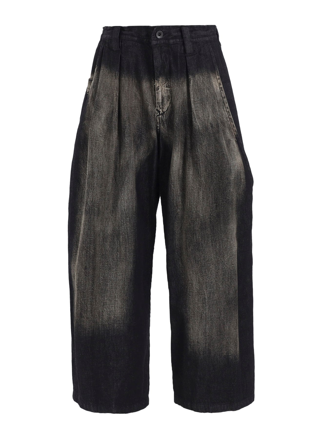 SPOTTED DENIM FRONT BIG POCKET PANTS(XS Black): Y's｜THE SHOP