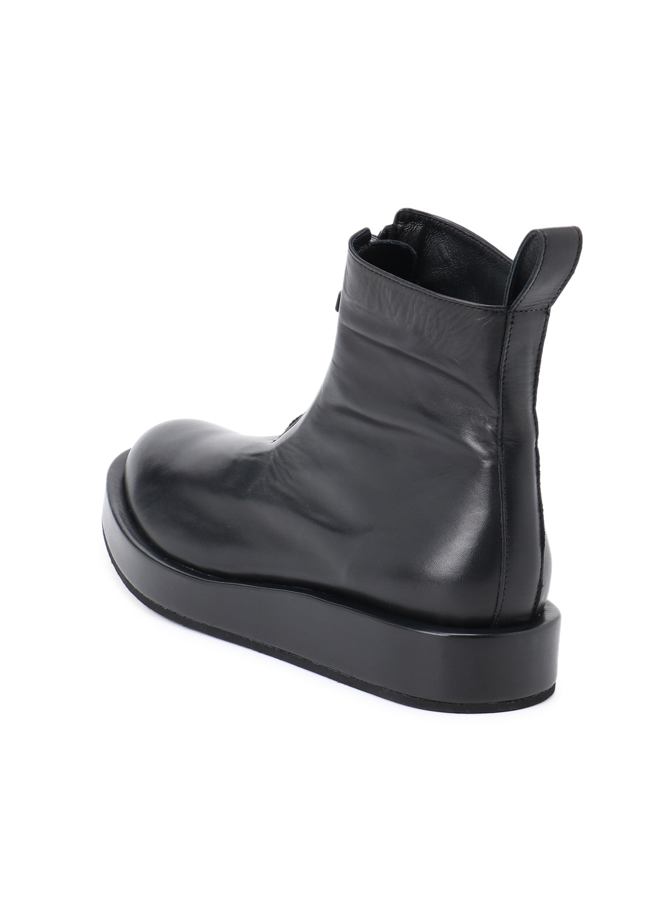 OIL SMOOTH LEATHER ZIPPER BOOTS(22.5 Black): Vintage｜Special