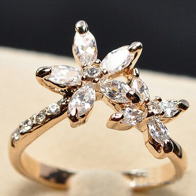 楽天市場】18金 フラワー リングの通販