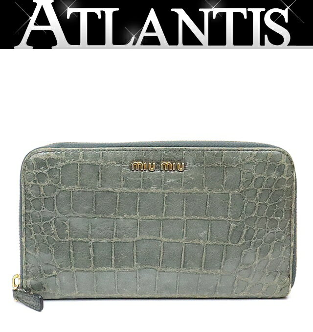 楽天市場】ミュウミュウ クロコ型押し 財布の通販
