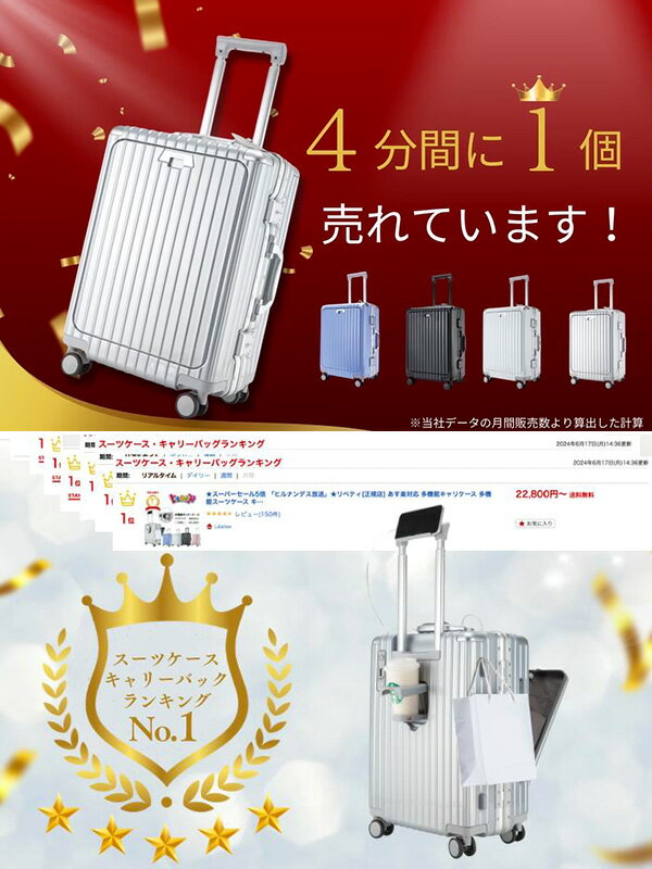Libetee リベティ キャリーケース スーツケース 機内持ち込み 可能 多