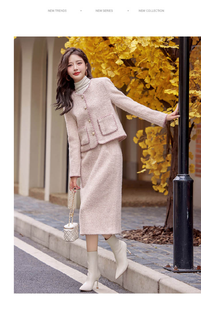 楽天市場】ツイード セット（カラーピンク）（スーツ・セットアップ