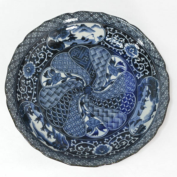 源右衛門 古伊万里の伝統 舘林源右衛門作 染錦蔦絵 大皿五枚揃