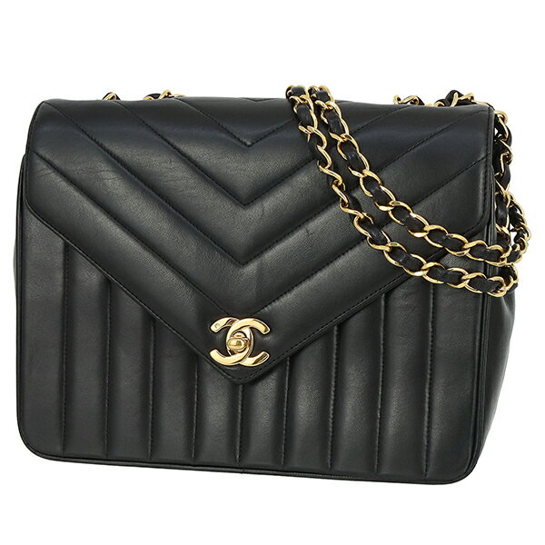 中古】シャネル CHANEL チェーン107センチ ブーム再来黒 ヴィンテージ