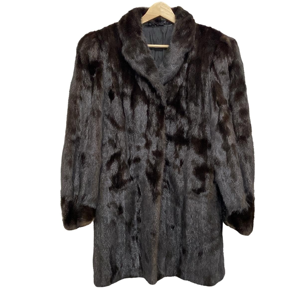 BLACK GLAMA】ブラックグラマ ミンクコート 110cm ダーク 肉厚 【公式