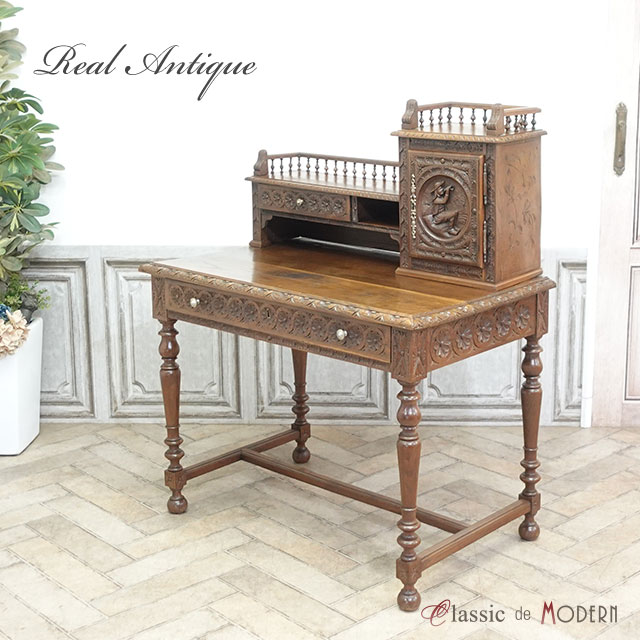 楽天市場】アンティーク家具（書斎机｜デスク）：インテリア・寝具