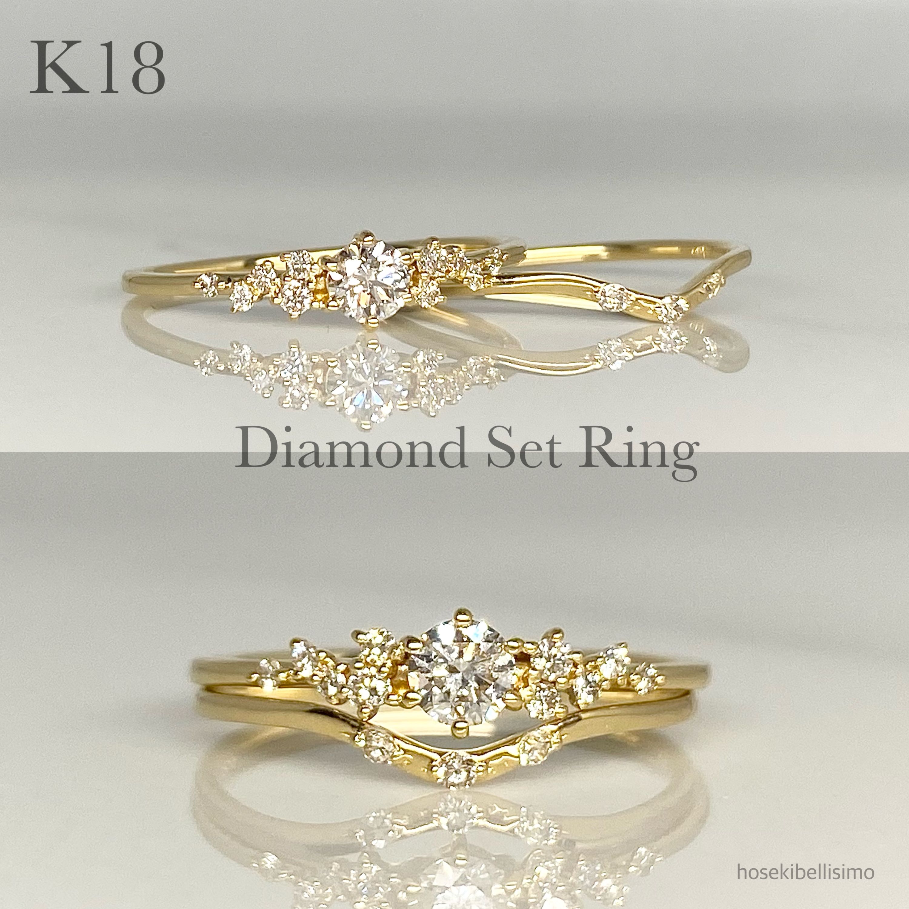 楽天市場】重ねづけ リング セット k18の通販