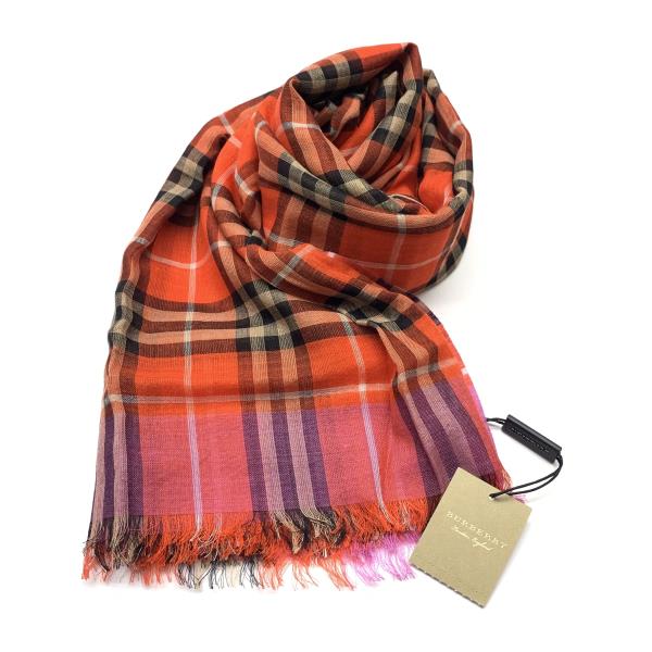 楽天市場】バーバリー マフラー オレンジの通販