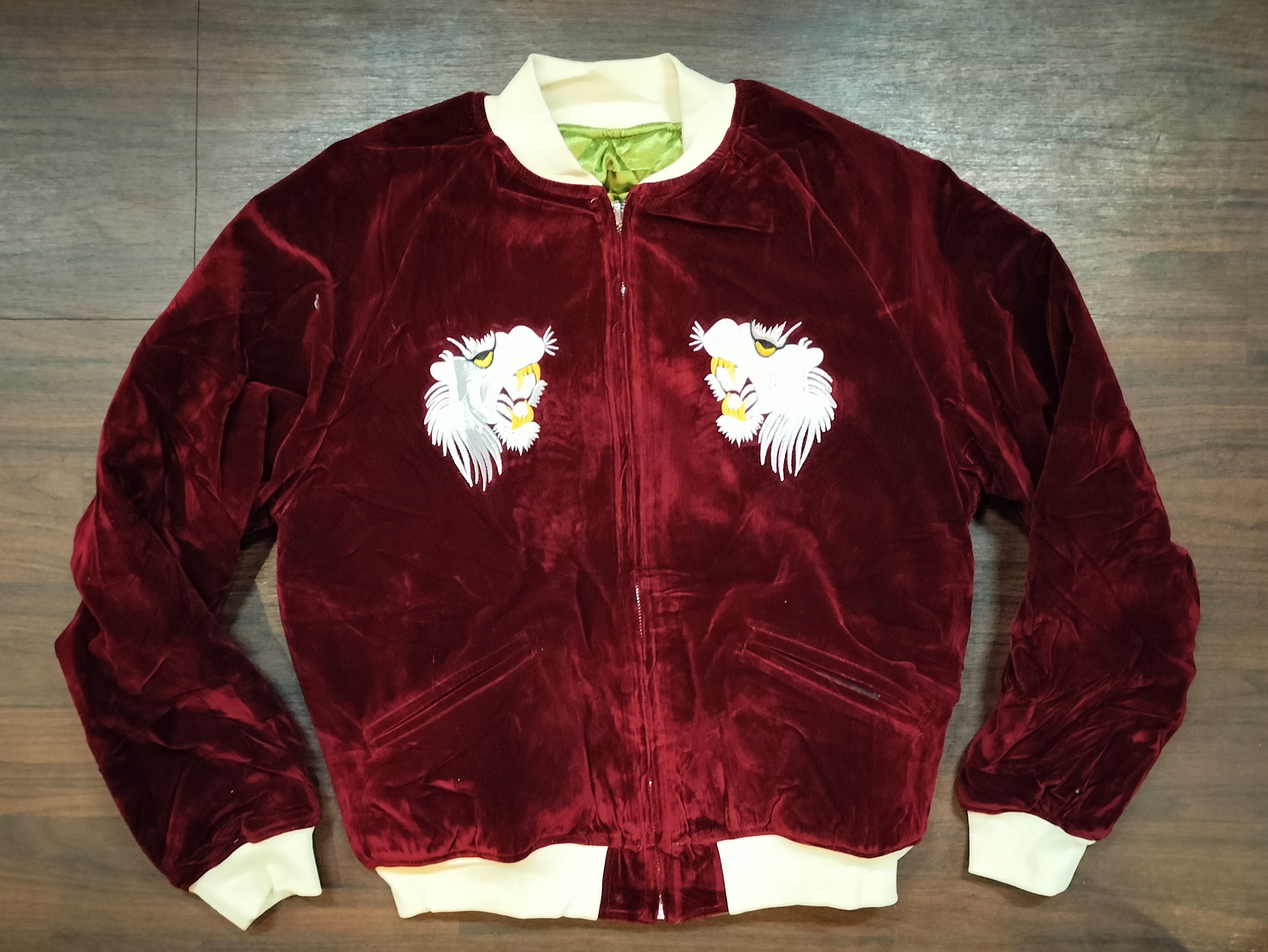 楽天市場】スカジャン 別珍（カラーワインレッド）（メンズ